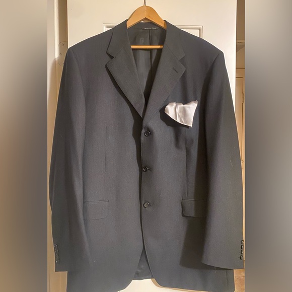 Canali Black Wool Suits for Formal Occasions